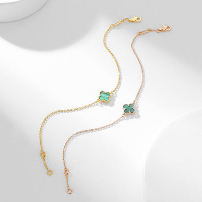[OrnoraJewelry]CLOVER BRACELET MALACHITE 1 MOTIF