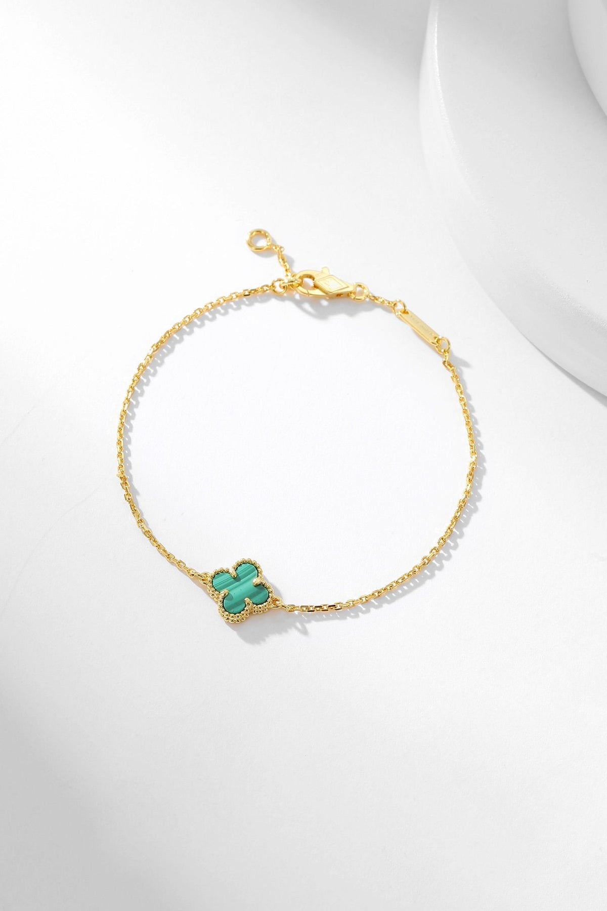 [OrnoraJewelry]CLOVER BRACELET MALACHITE 1 MOTIF