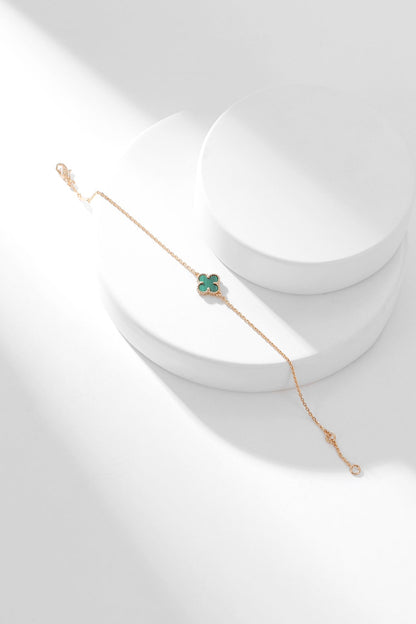 [OrnoraJewelry]CLOVER BRACELET MALACHITE 1 MOTIF