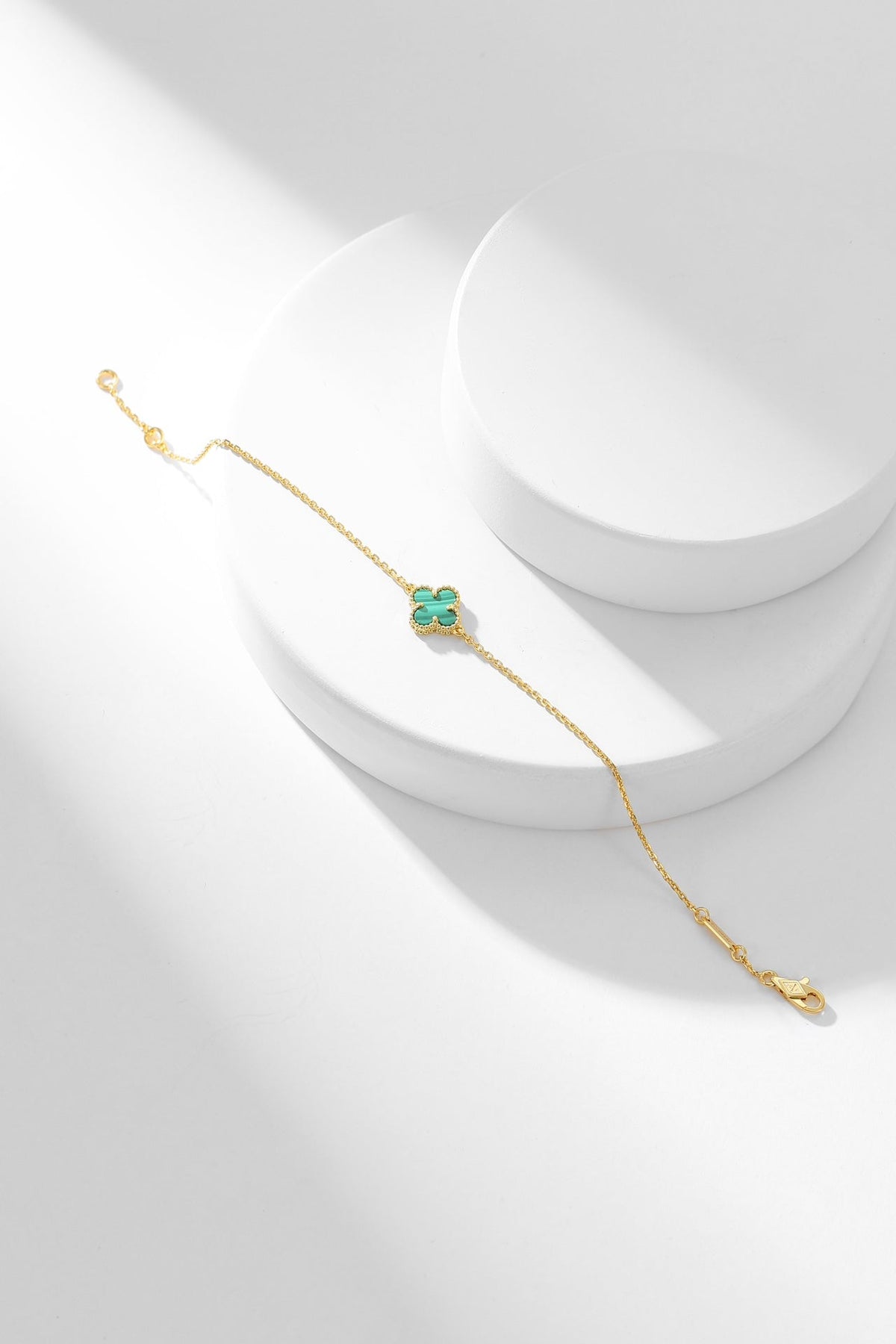 [OrnoraJewelry]CLOVER BRACELET MALACHITE 1 MOTIF