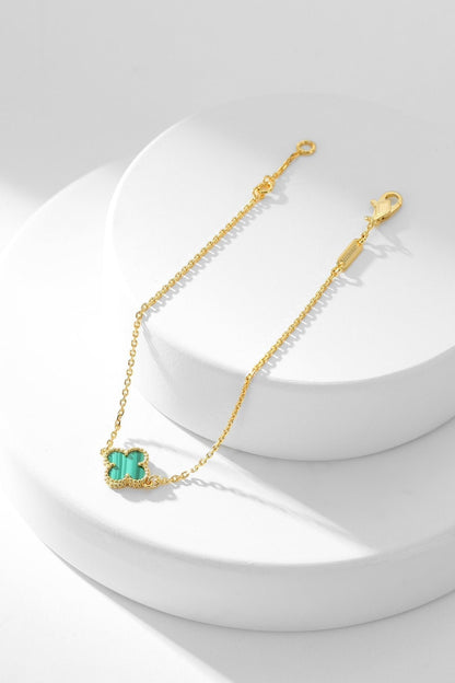 [OrnoraJewelry]CLOVER BRACELET MALACHITE 1 MOTIF