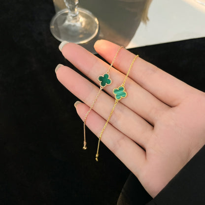 [OrnoraJewelry]CLOVER BRACELET MALACHITE 1 MOTIF
