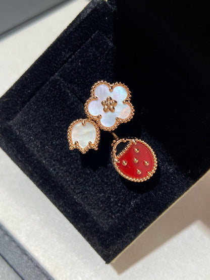 [OrnoraJewelry]LUCKY 3 MOTIF ROSE GOLD RING
