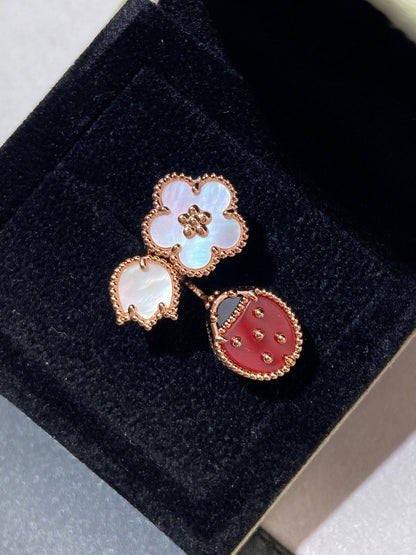[OrnoraJewelry]LUCKY 3 MOTIF ROSE GOLD RING