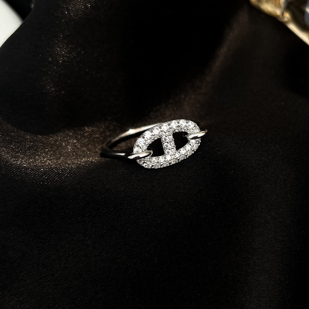 [OrnoraJewelry]RONDE SMALL SILVER DIAMOND RING
