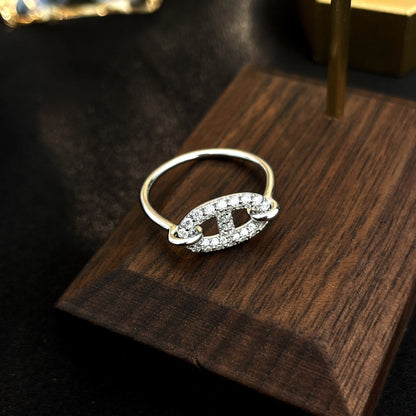 [OrnoraJewelry]RONDE SMALL SILVER DIAMOND RING
