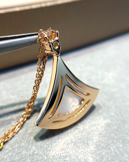 [OrnoraJewelry]DREAM MOP DIAMOND PAVED PINK GOLD NECKLACE