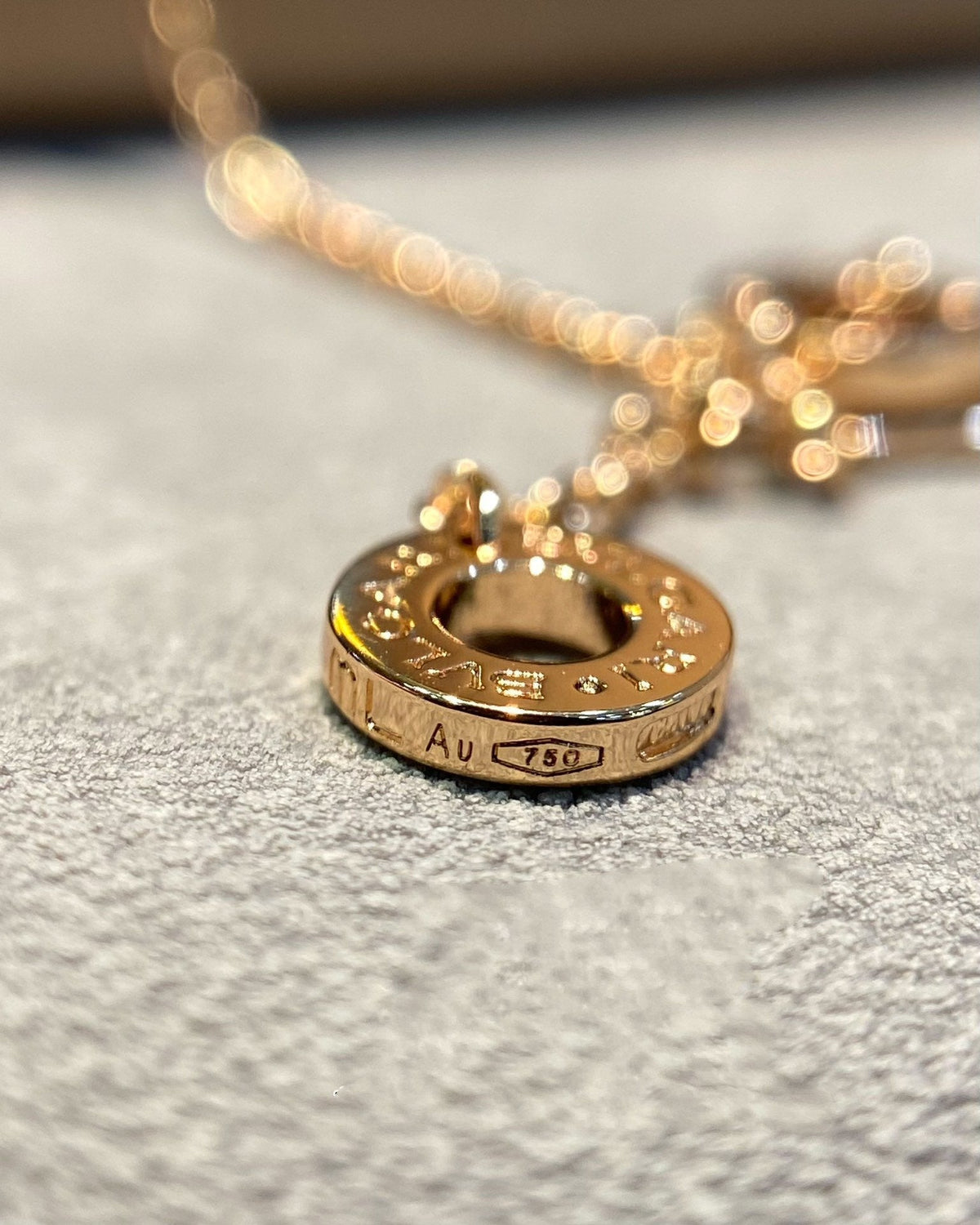 [OrnoraJewelry]DREAM MOP DIAMOND PAVED PINK GOLD NECKLACE