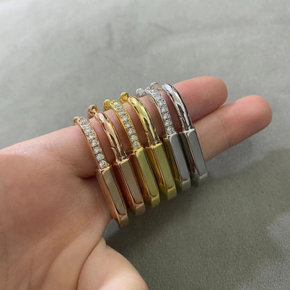 [Ornora Jewelry]LOCK MEDIUM DIAMNOND EARRINGS