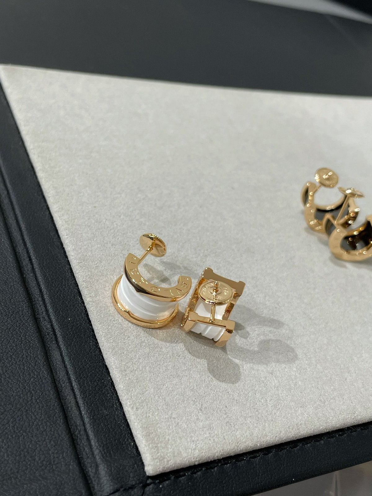 [OrnoraJewelry]ZERO 1 PINK GOLD CERAMIC EARRINGS