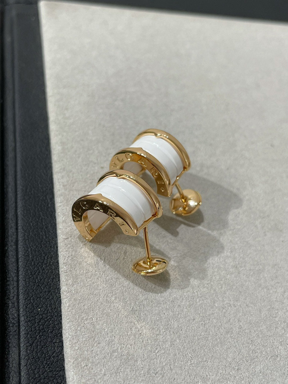 [OrnoraJewelry]ZERO 1 PINK GOLD CERAMIC EARRINGS