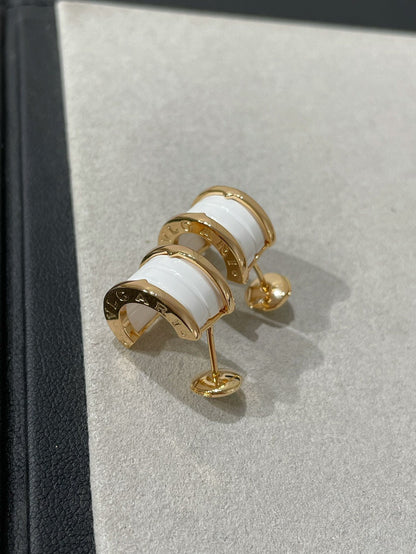 [OrnoraJewelry]ZERO 1 PINK GOLD CERAMIC EARRINGS
