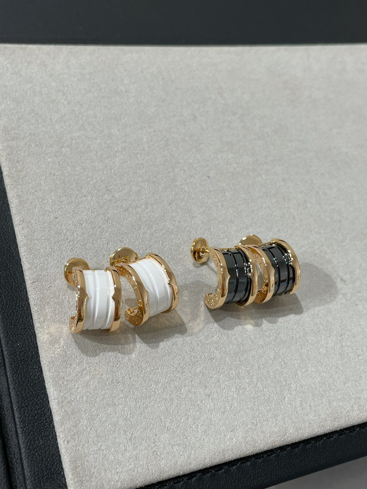 [OrnoraJewelry]ZERO 1 PINK GOLD CERAMIC EARRINGS