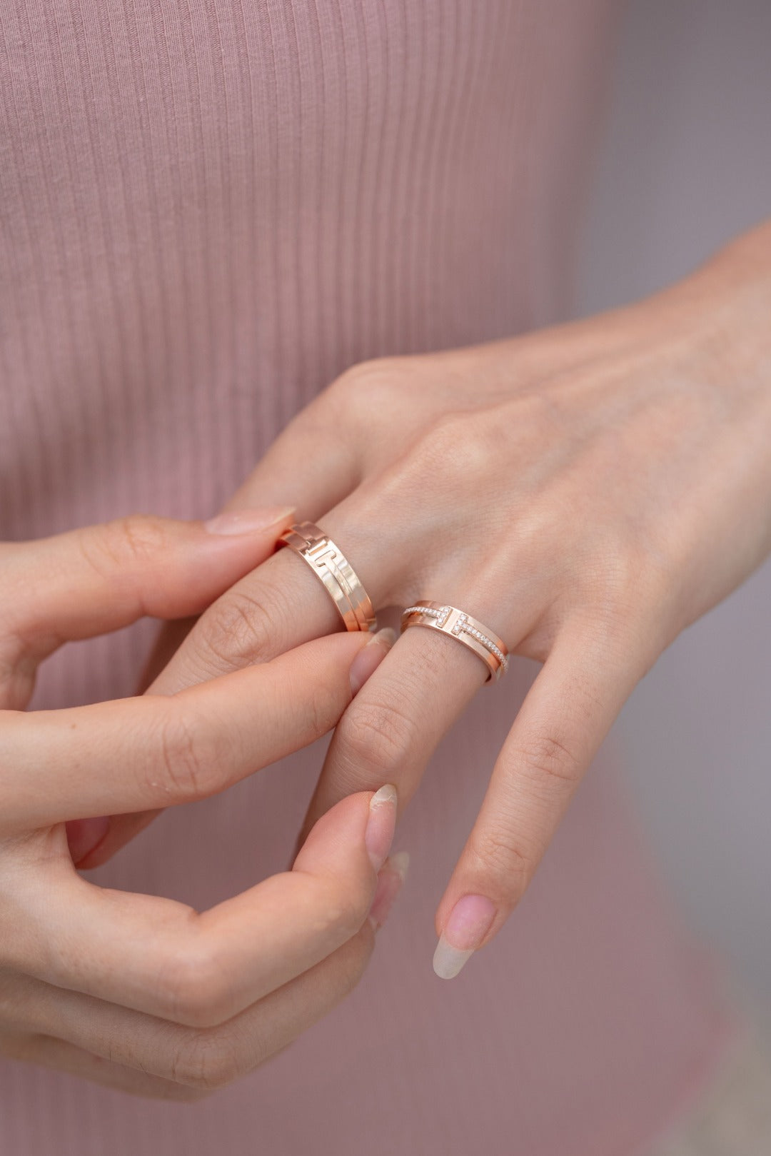 [Ornora Jewelry]T PINK GOLD RING