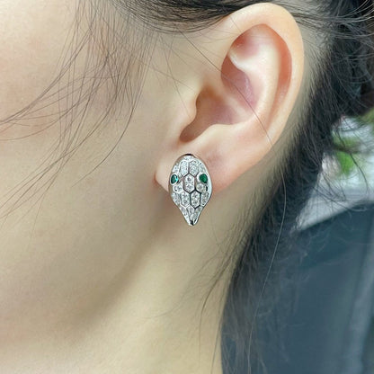 [OrnoraJewelry]SERPENT DIAMOND STUD EARRINGS