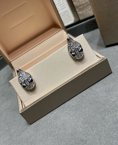 [OrnoraJewelry]SERPENT DIAMOND STUD EARRINGS