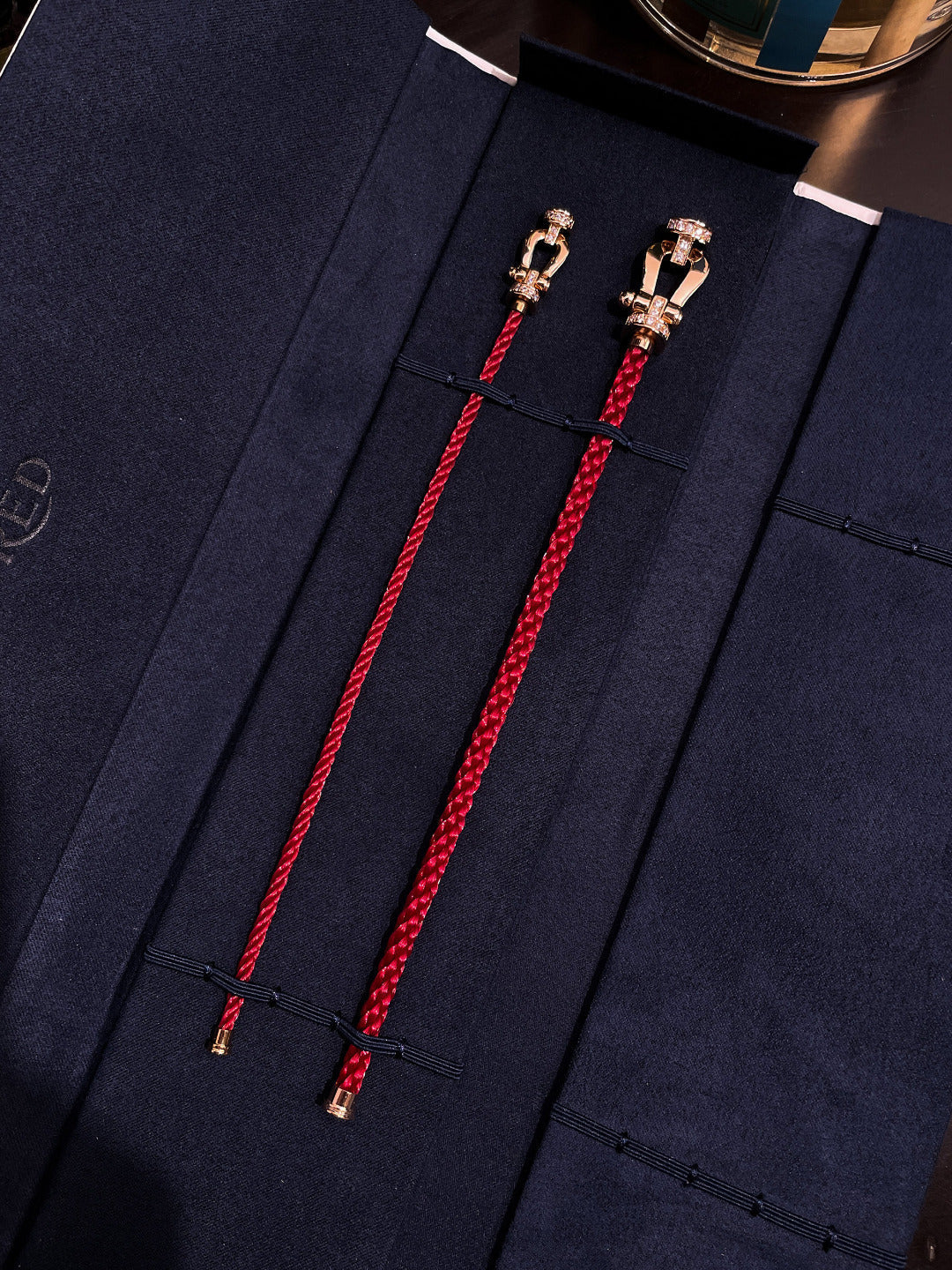 [OrnoraJewelry]FORCE 10 HALF DIAMOND PINK GOLD RED CORDERI LARGE AND MEDIUM MODEL