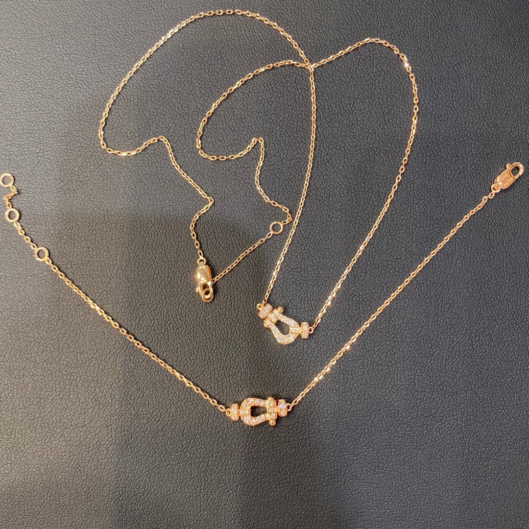 [OrnoraJewelry]FORCE 10 DIAMOND PINK GOLD NECKLACE MINI MODEL