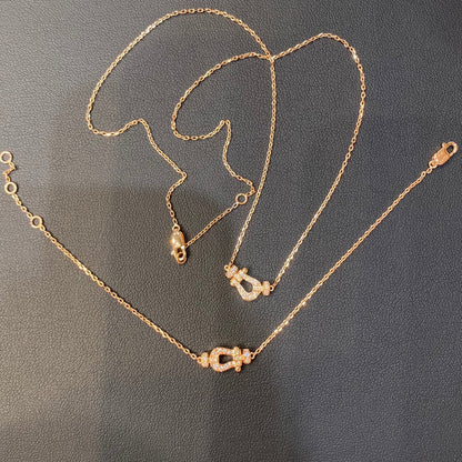 [OrnoraJewelry]FORCE 10 DIAMOND PINK GOLD NECKLACE MINI MODEL