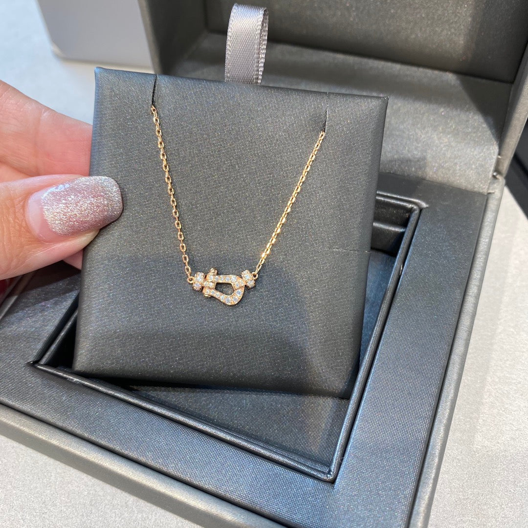 [OrnoraJewelry]FORCE 10 DIAMOND PINK GOLD NECKLACE MINI MODEL