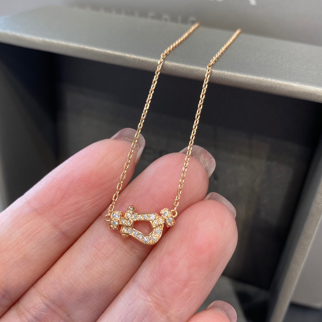 [OrnoraJewelry]FORCE 10 DIAMOND PINK GOLD NECKLACE MINI MODEL