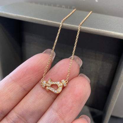 [OrnoraJewelry]FORCE 10 DIAMOND PINK GOLD NECKLACE MINI MODEL