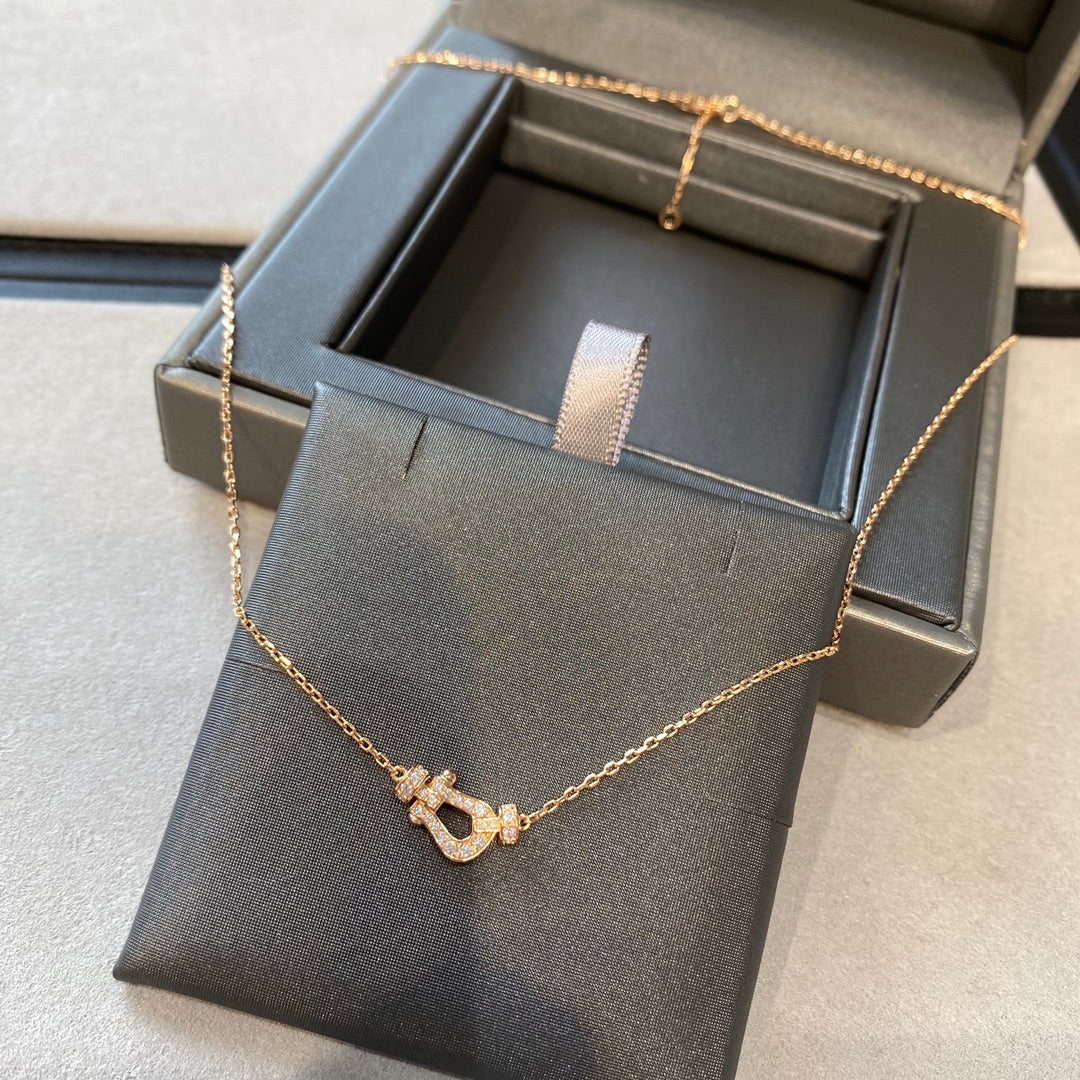 [OrnoraJewelry]FORCE 10 DIAMOND PINK GOLD NECKLACE MINI MODEL