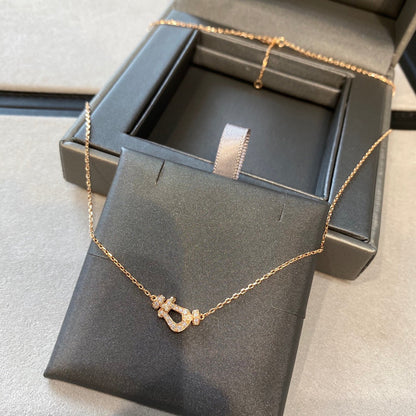 [OrnoraJewelry]FORCE 10 DIAMOND PINK GOLD NECKLACE MINI MODEL