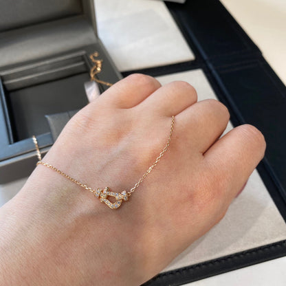 [OrnoraJewelry]FORCE 10 DIAMOND PINK GOLD NECKLACE MINI MODEL