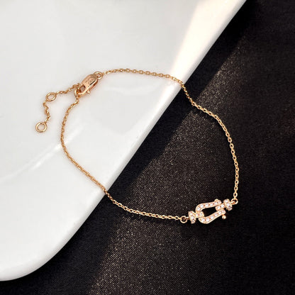 [Ornora Jewelry]FORCE 10 FULL DIAMOND BUCKLE CHAIN LINK MINI MODEL