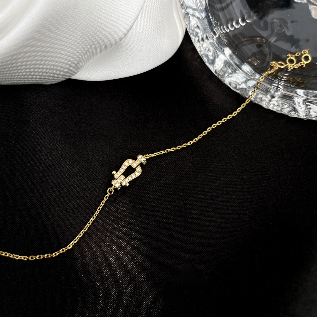 [Ornora Jewelry]FORCE 10 FULL DIAMOND BUCKLE CHAIN LINK MINI MODEL
