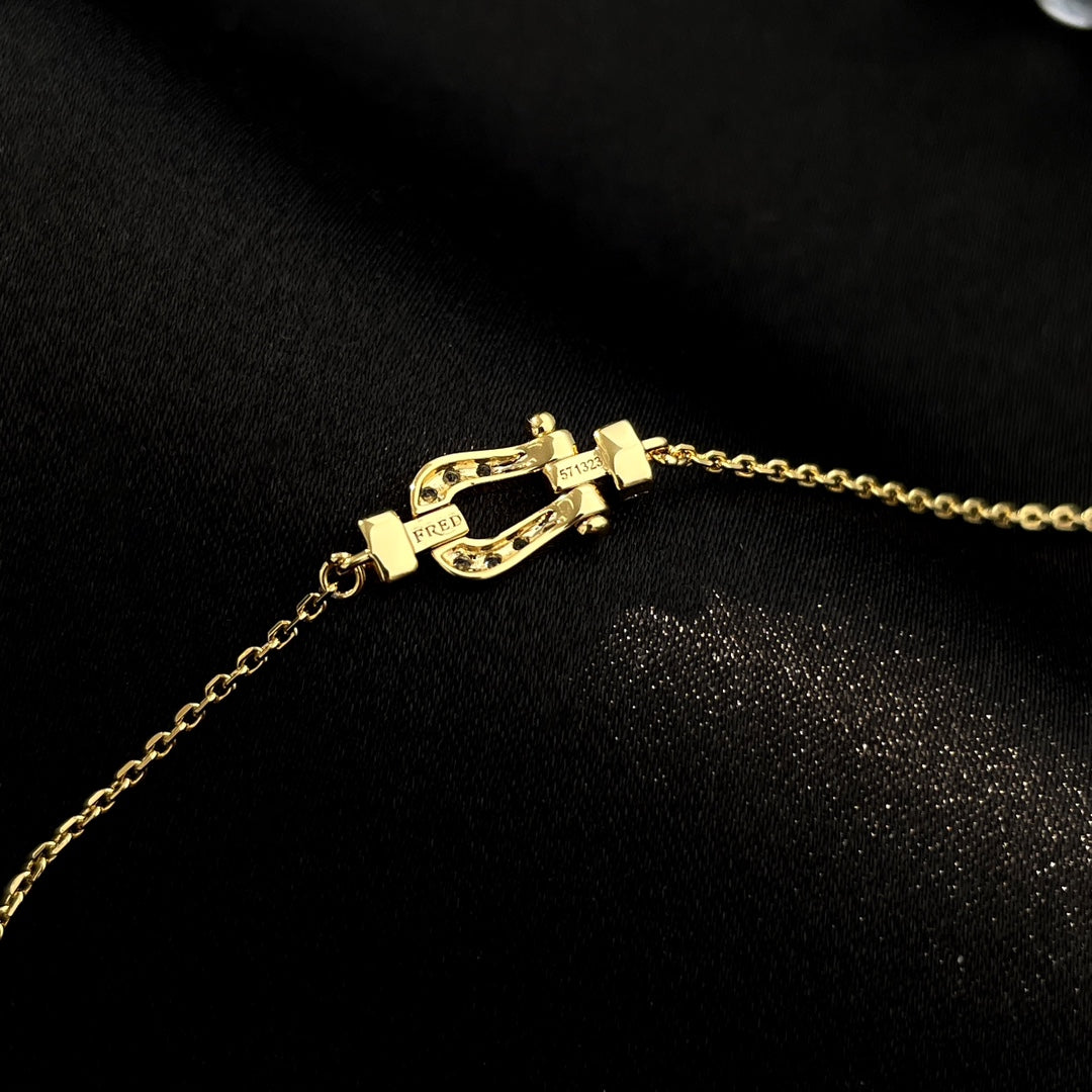 [OrnoraJewelry]FORCE 10 FULL DIAMOND BUCKLE CHAIN LINK MINI MODEL