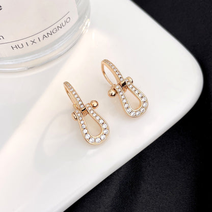 [OrnoraJewelry]FORCE 10 FULL DIAMOND DROP EARRINGS MEDIUM MODEL
