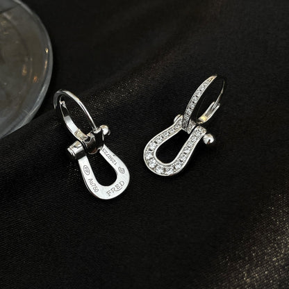 [OrnoraJewelry]FORCE 10 FULL DIAMOND DROP EARRINGS MEDIUM MODEL