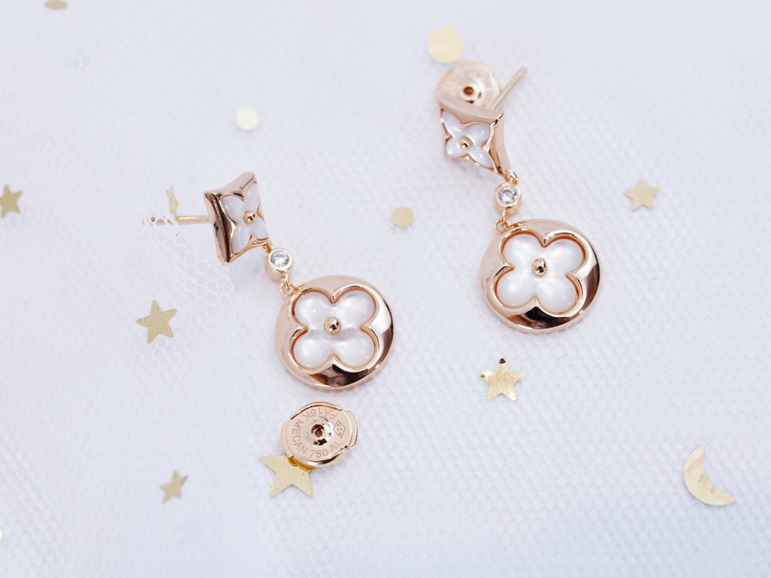 [OrnoraJewelry]OrnoraAND SUN PINK GOLD MOP DROP EARRINGS
