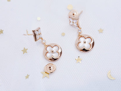 [OrnoraJewelry]OrnoraAND SUN PINK GOLD MOP DROP EARRINGS