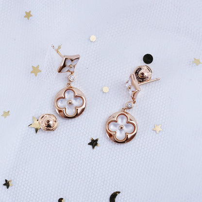 [OrnoraJewelry]OrnoraAND SUN PINK GOLD MOP DROP EARRINGS