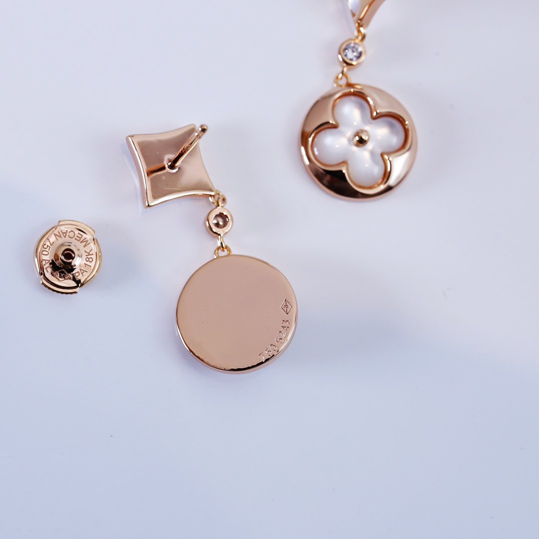 [OrnoraJewelry]OrnoraAND SUN PINK GOLD MOP DROP EARRINGS