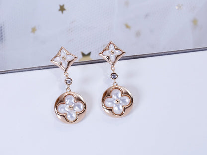 [OrnoraJewelry]OrnoraAND SUN PINK GOLD MOP DROP EARRINGS