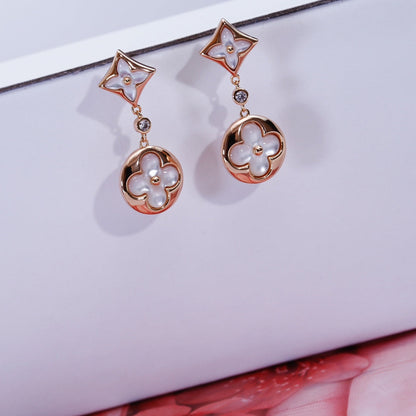 [OrnoraJewelry]OrnoraAND SUN PINK GOLD MOP DROP EARRINGS