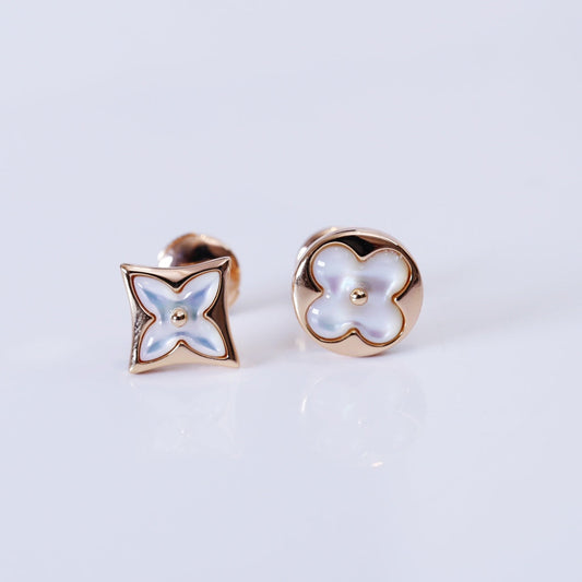 [OrnoraJewelry]OrnoraAND SUN PINK GOLD MOP STUD EARRINGS