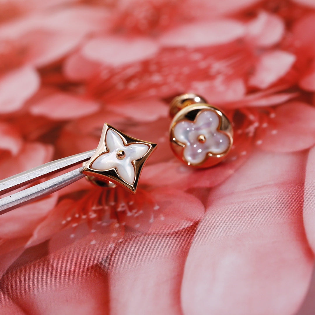 [OrnoraJewelry]OrnoraAND SUN PINK GOLD MOP STUD EARRINGS