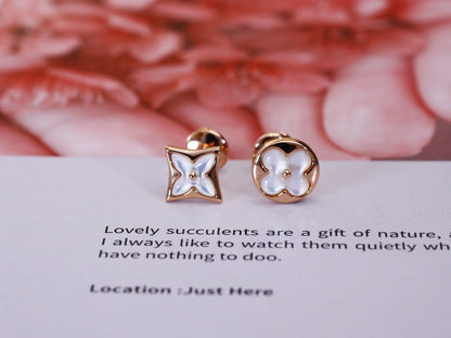 [OrnoraJewelry]OrnoraAND SUN PINK GOLD MOP STUD EARRINGS
