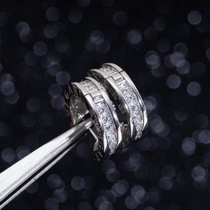 [OrnoraJewelry]ZERO 1 MINI SILVER DIAMOND EARRINGS