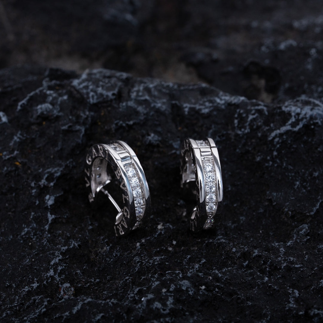 [OrnoraJewelry]ZERO 1 MINI SILVER DIAMOND EARRINGS