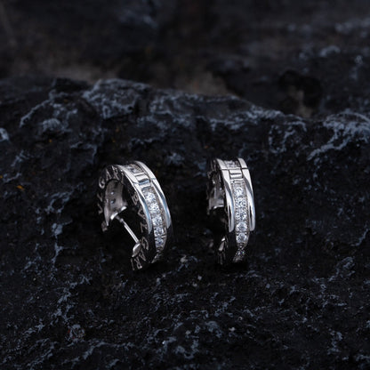 [OrnoraJewelry]ZERO 1 MINI SILVER DIAMOND EARRINGS