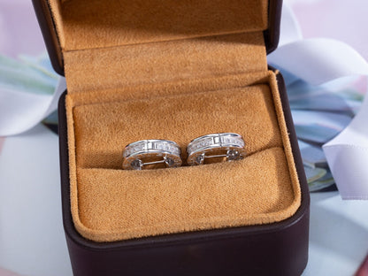 [OrnoraJewelry]ZERO 1 MINI SILVER DIAMOND EARRINGS