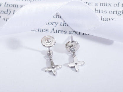 [OrnoraJewelry]VIDYLLE SILVER DIAMOND MINI DROP EARRINGS