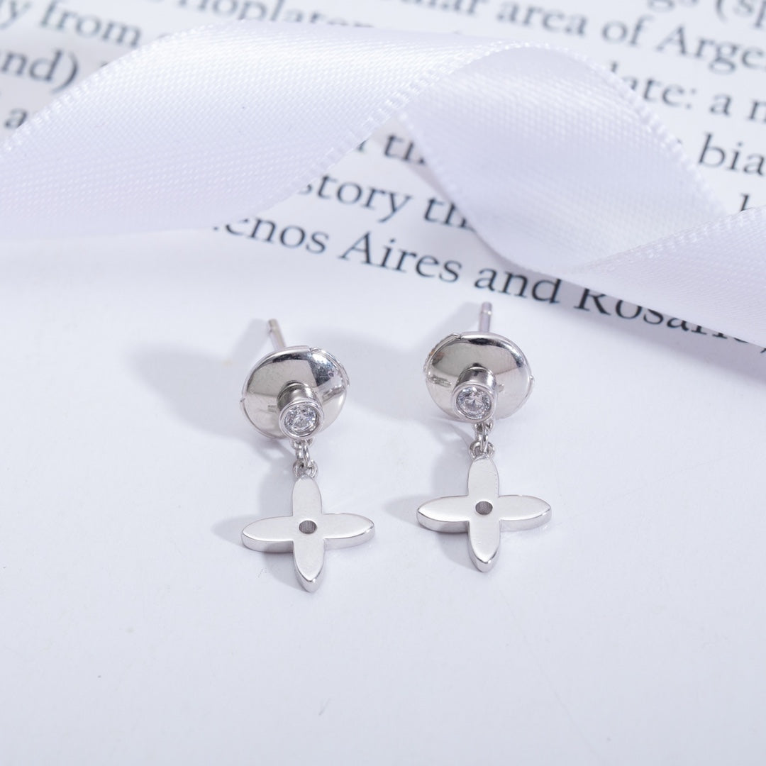 [OrnoraJewelry]VIDYLLE SILVER DIAMOND MINI DROP EARRINGS