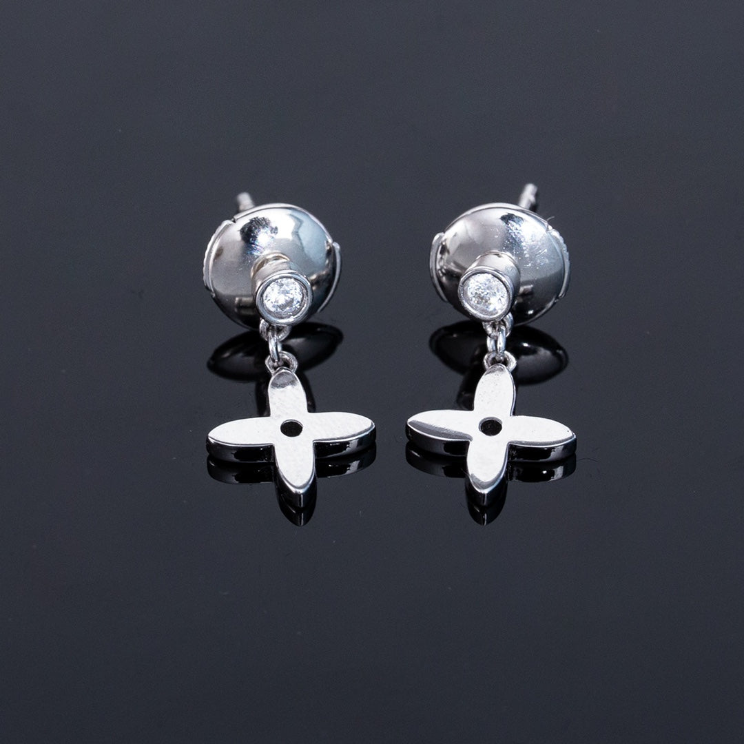 [OrnoraJewelry]VIDYLLE SILVER DIAMOND MINI DROP EARRINGS